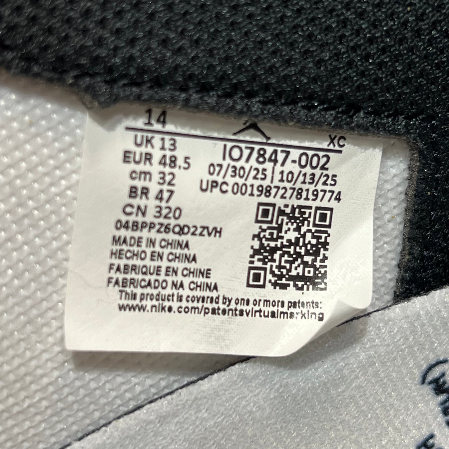 Jordan 1 High Fragment Union LA Sport Royal (2025) Size 14 NEW s22499