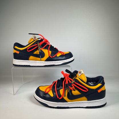 Nike Dunk Low Off White University Gold (2019) Size 7.5 USED s22071
