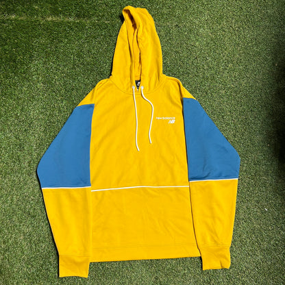 New Balance Blue Sleeves Yellow Hoodie Size Medium NEW v16026