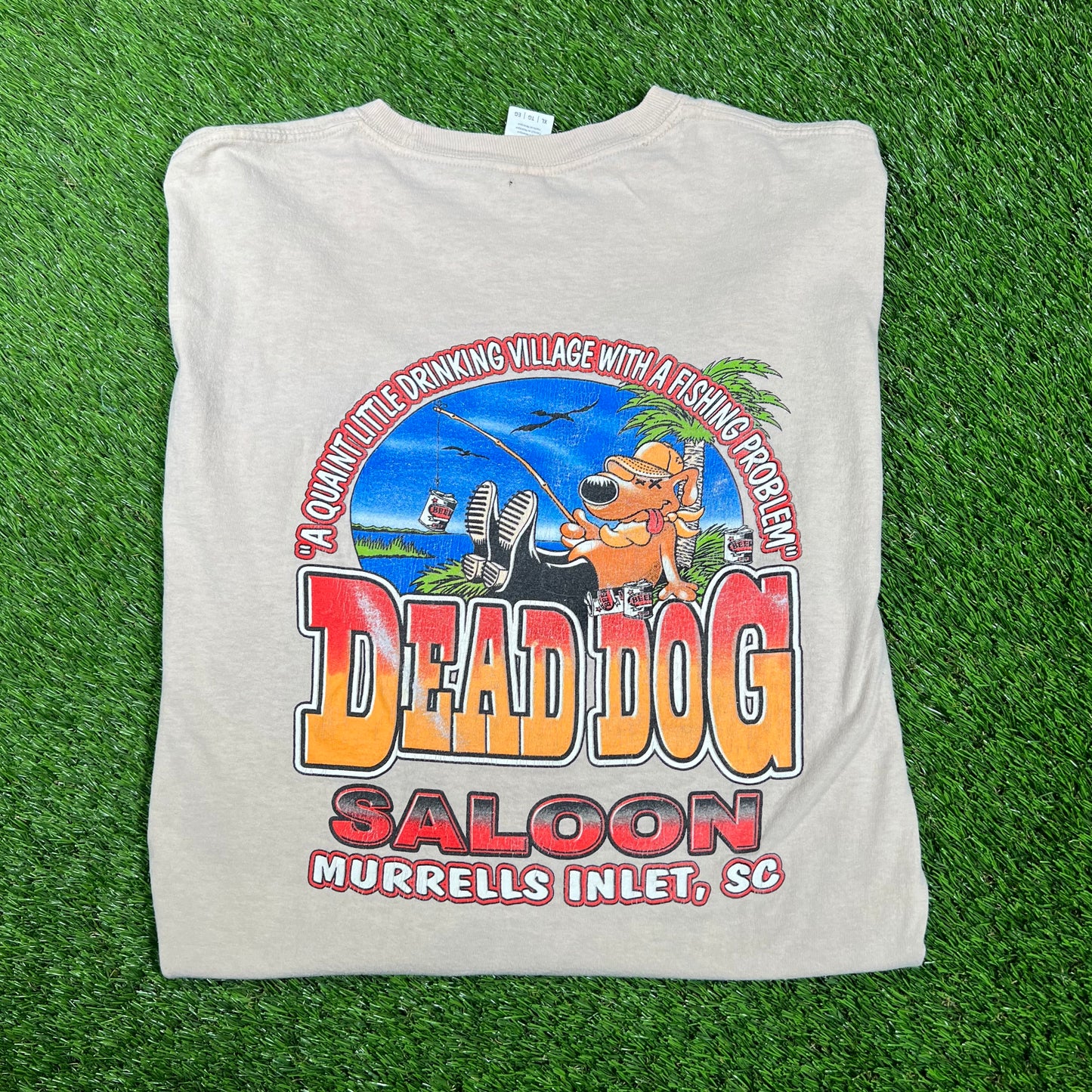 Dead Dog Saloon SC Tan Longsleeve Size XL USED v17348