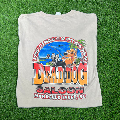Dead Dog Saloon SC Tan Longsleeve Size XL USED v17348