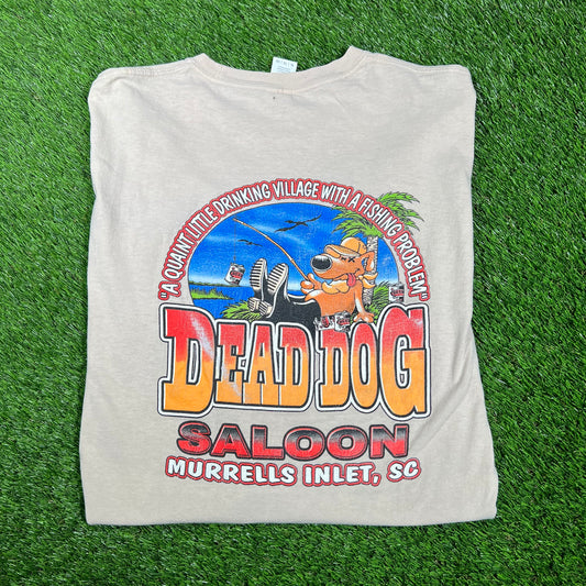 Dead Dog Saloon SC Tan Longsleeve Size XL USED v17348