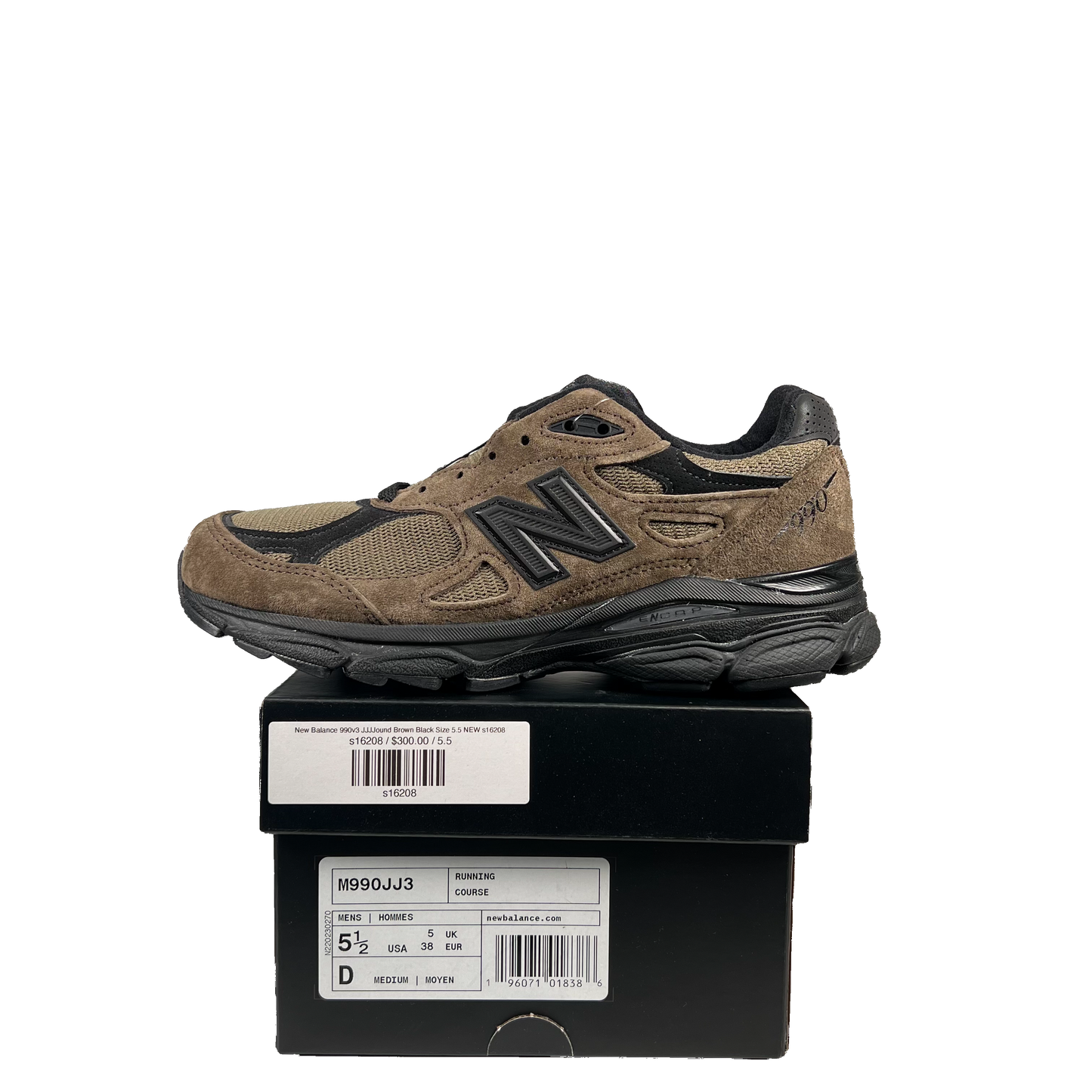 New Balance 990v3 JJJJound Brown Black Size 5.5 NEW s16208