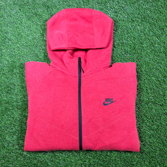 Nike Tech Red Hoodie Size Large USED v16928