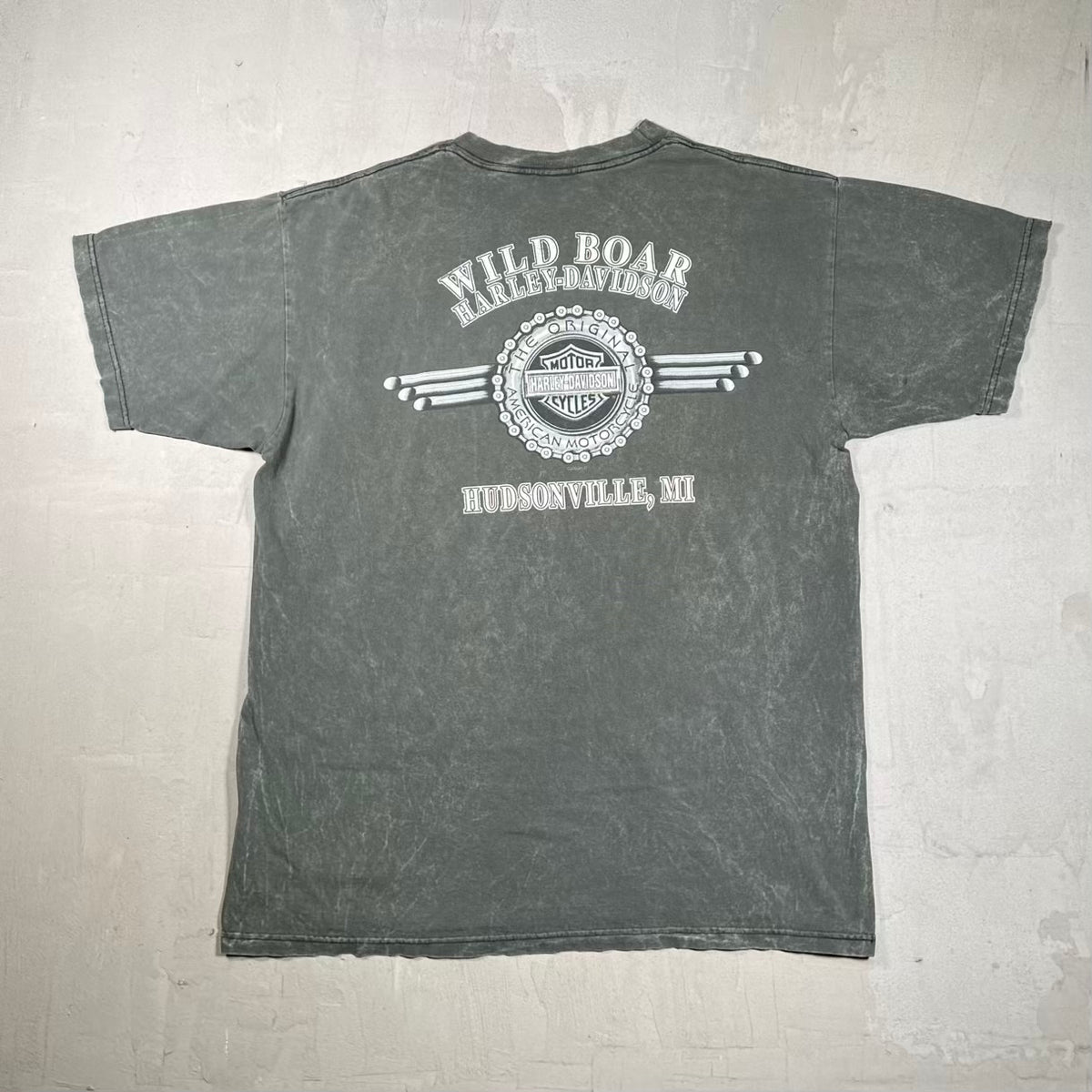2002 Harley Davidson Green "Road Trip" Tee Size Large USED v20405