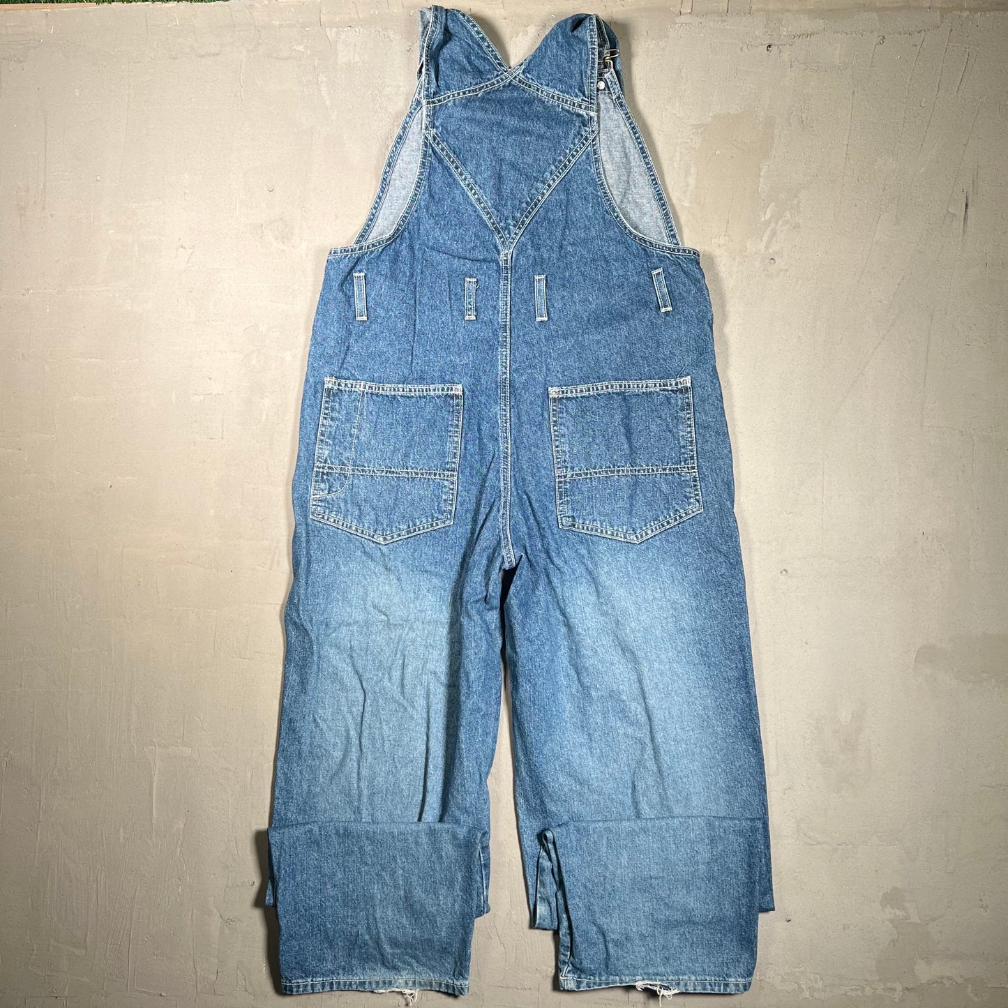1990s American Eagle Denim Dungarees Overalls Size Medium USED v18888