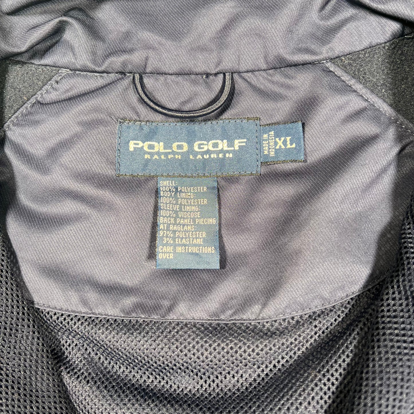 Polo Golf Ralph Lauren Navy Full Zip Windbreaker Size XL USED v17998