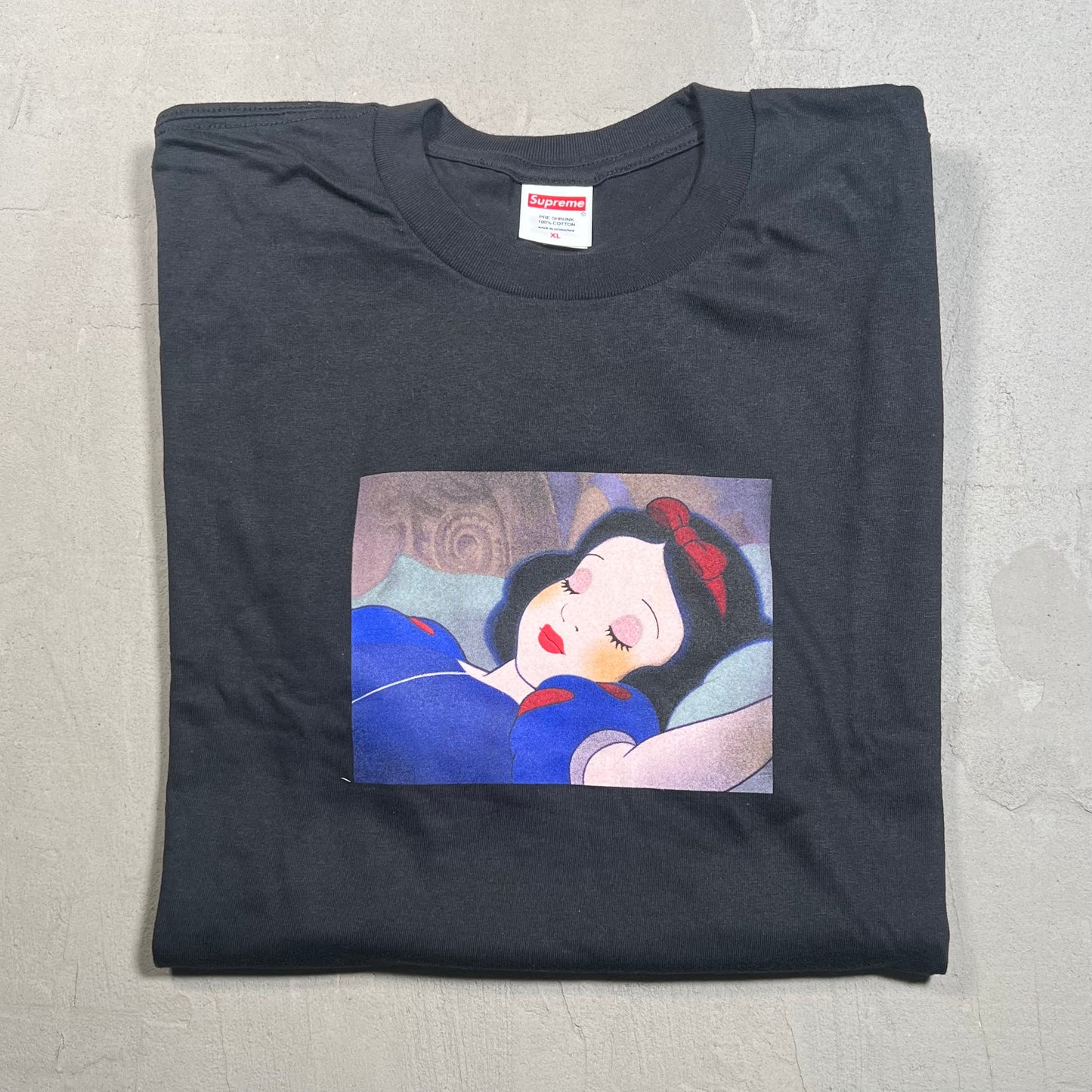 Supreme Snow White Tee Black (2024) Size XL USED x17495