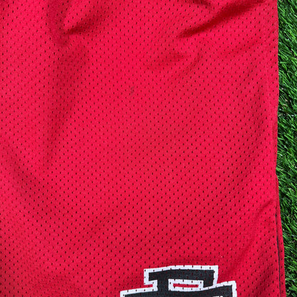 Eric Emanuel Black Pipping Red Shorts Size XL USED x14396
