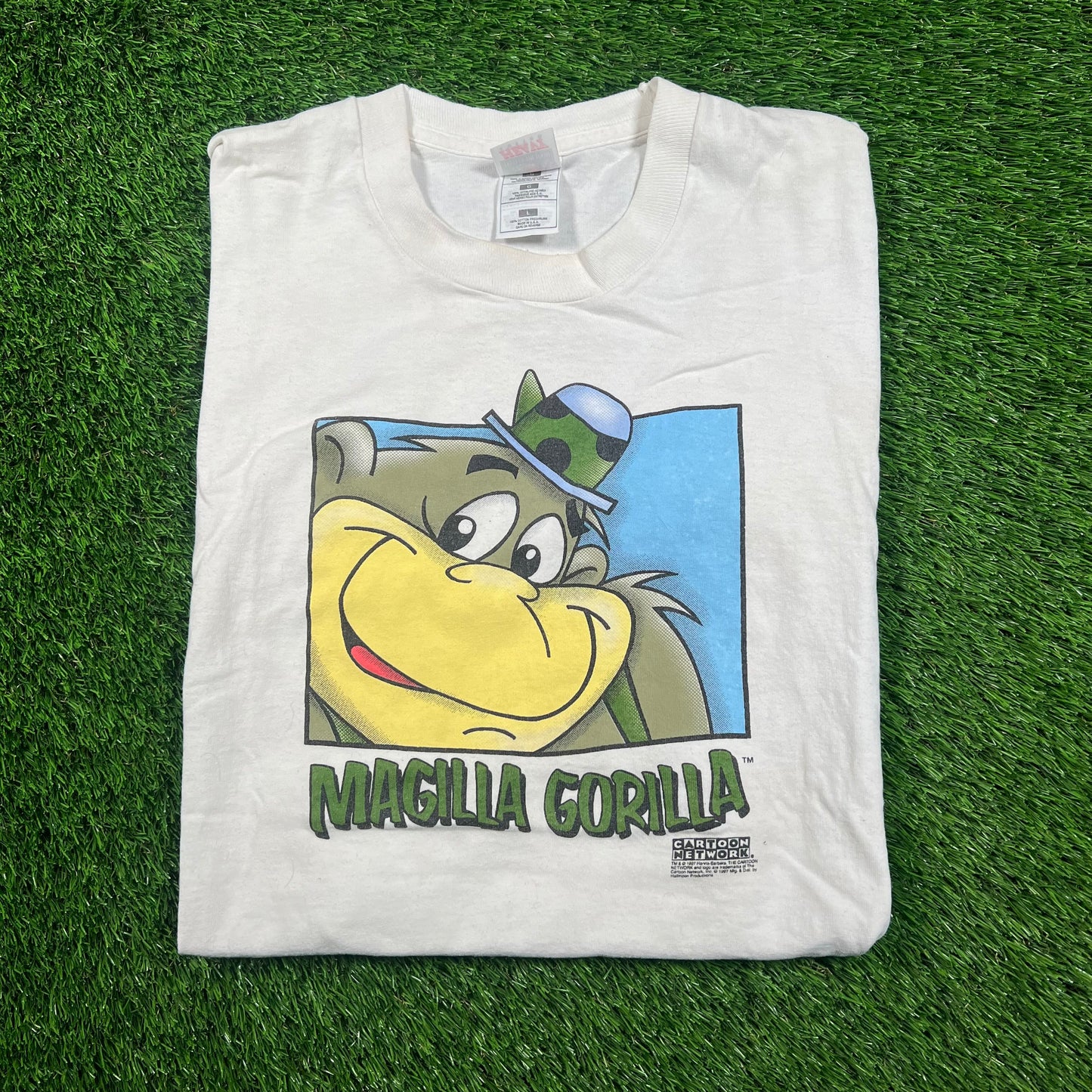1990s Magilla Gorilla White Portrait Tee Size Large USED v18195