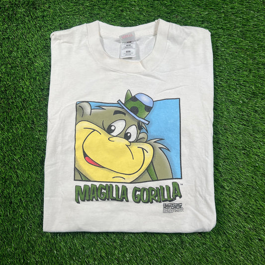 1990s Magilla Gorilla White Portrait Tee Size Large USED v18195