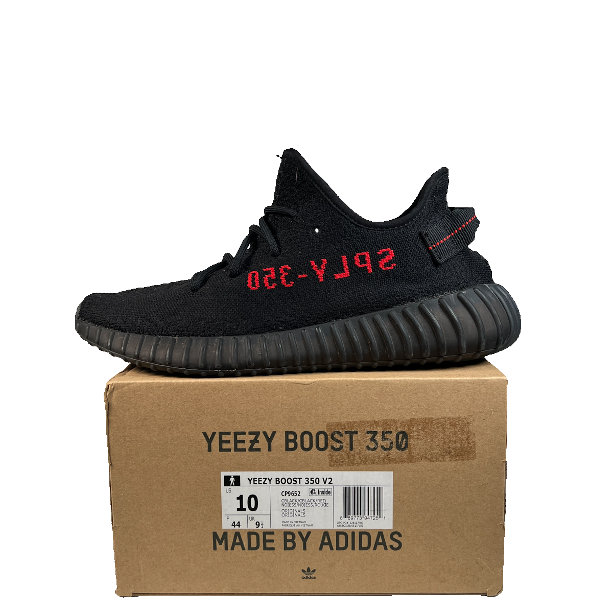 Yeezy 350 Black Red (2017) Size 10 USED s23115