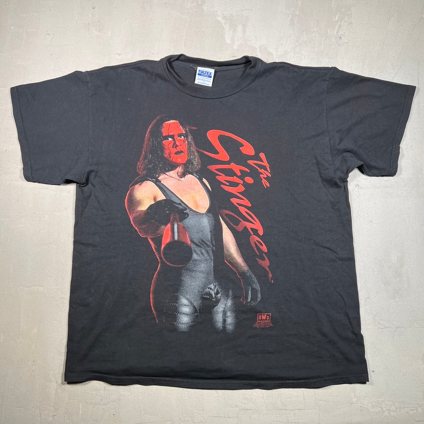 1998 WWF Sting The Stinger Wrestling Black Tee Size XL USED v19045