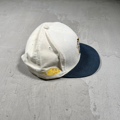 HMDD Detroit White/Navy Corduroy Snap Back Hat USED x18398