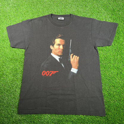 1995 James Bond 007 Golden Eye Promo Black Tee Size Large USED v18036