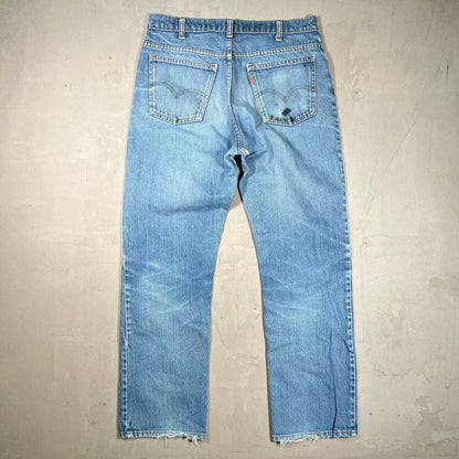 1990s Levi Orange Tab Blue Denim Jeans Size 33 USED v20426