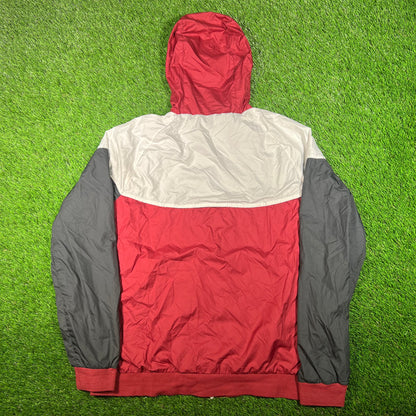 Nike Nylon Maroon Jacket Size XL USED v17551