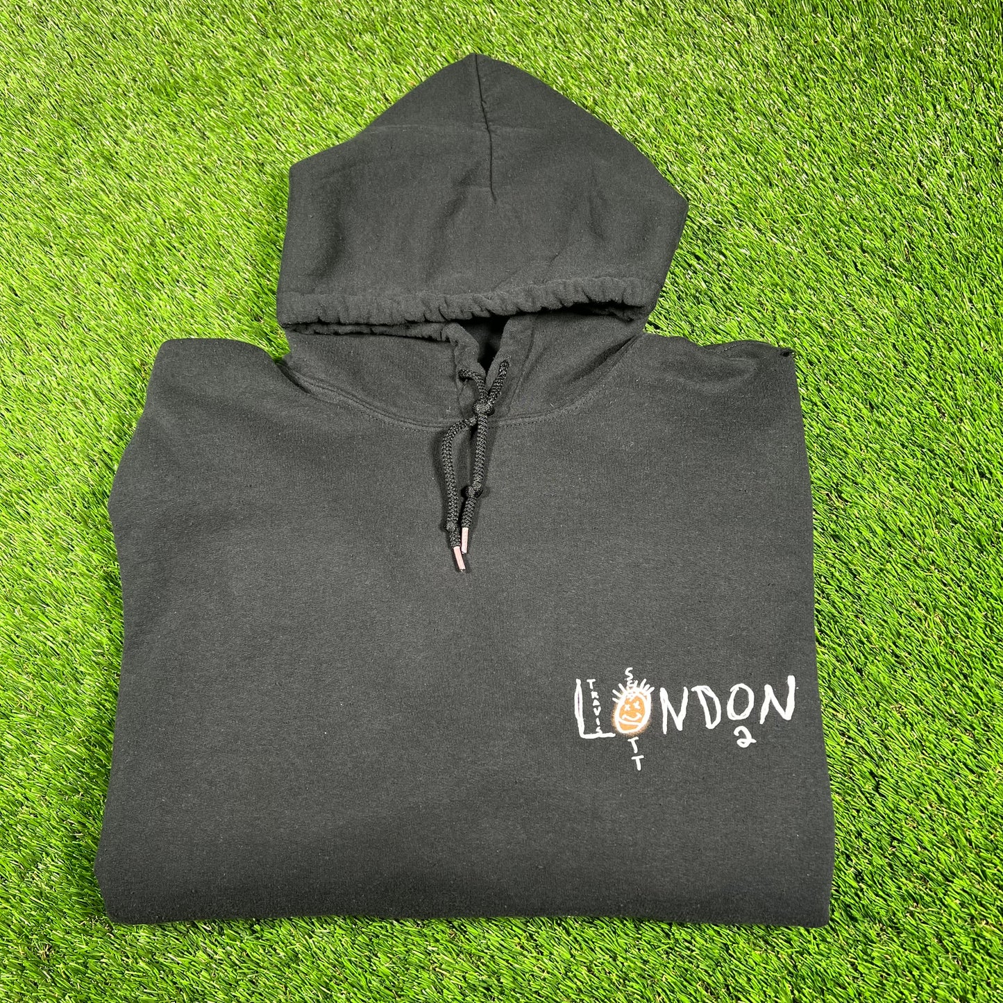 Travis Scott Astro World London 2019 Black hoodie Size XL USED x14548