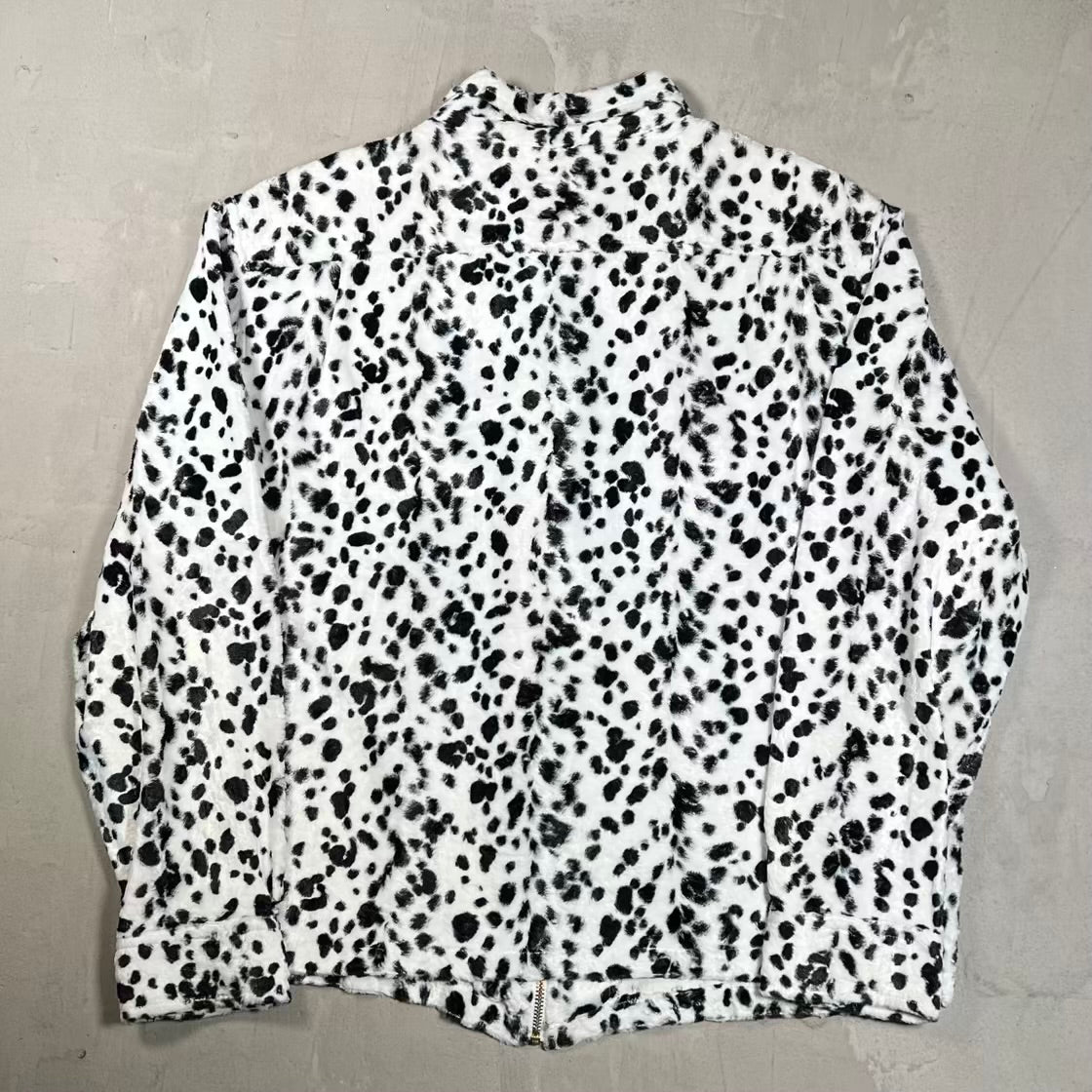 Cactus Plant Flea Market CPFM Ranch White Leopard Fleece Zip Up Jacket (2021) Size 4 (XL) USED x18885