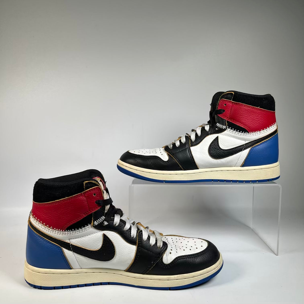 Jordan 1 High Fragment Union Varsity Red Sport Royal (2025) Size 9 USED s23647