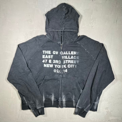 GV Gallery East Village Black Zip Up Hoodie Size XXL USED x18372