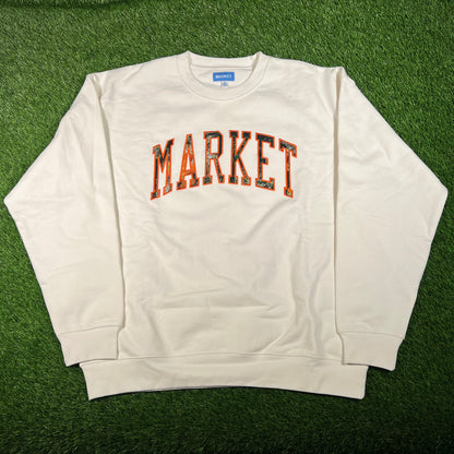 Market Fauxtree Arc White Crewneck Size XL USED x15796