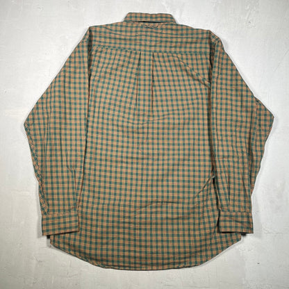 1990s Tommy Hilfiger Green/Red Plaid Button Up Size Small USED v19302