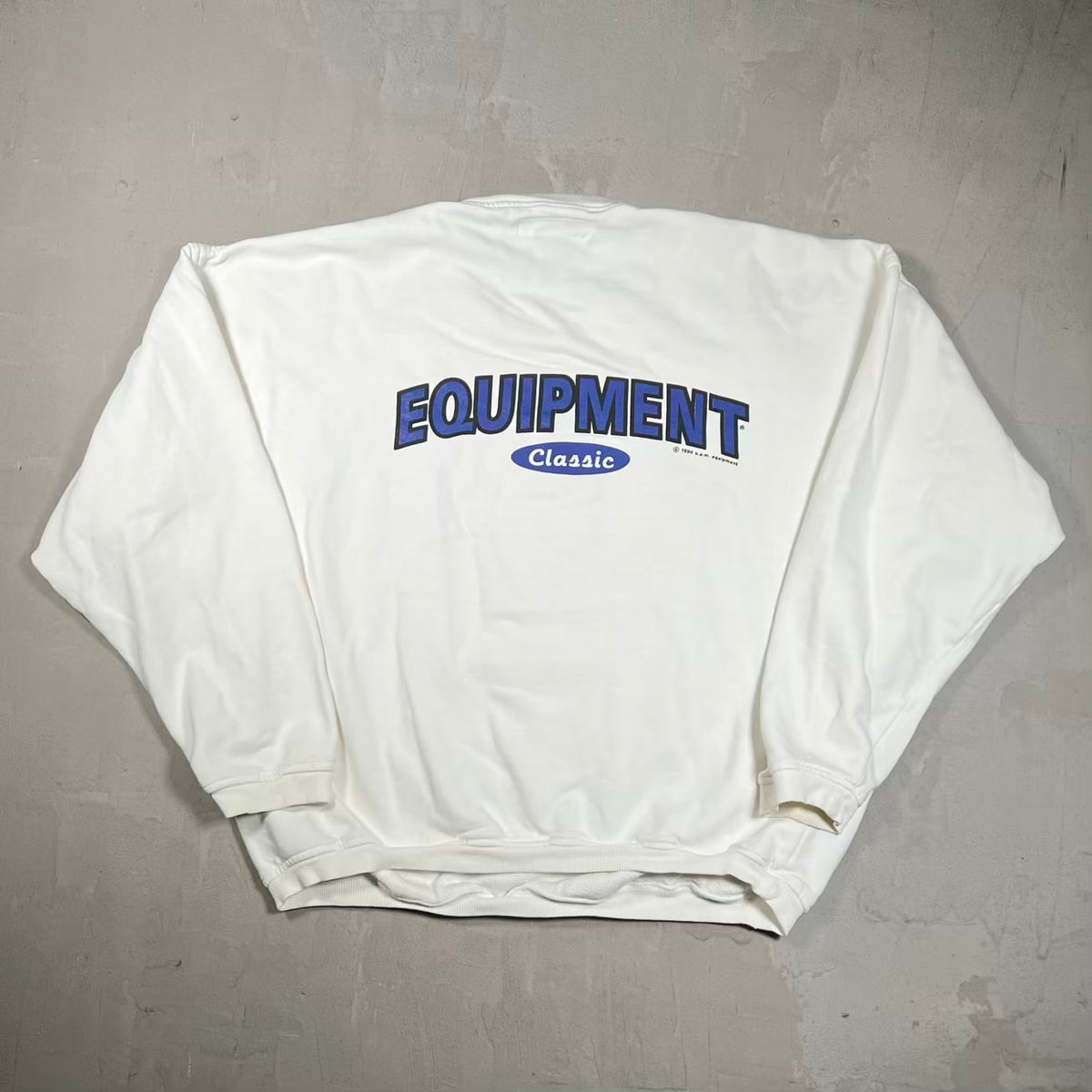 1994 BUM Equipment White Crewneck Size Large USED v20330