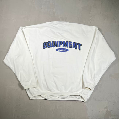 1994 BUM Equipment White Crewneck Size Large USED v20330