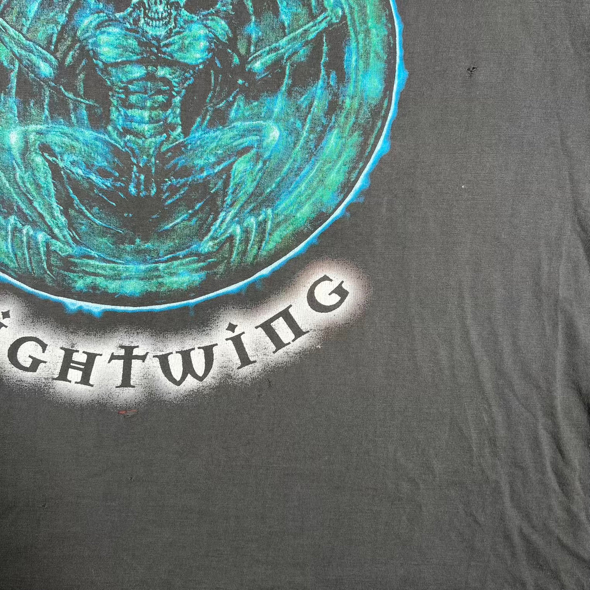 1990s Marduk Nightwing Black Metal Washed Black Tee Size XL USED v20158