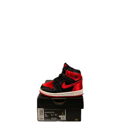 Jordan 1 High Satin Bred (2023) Size 5c USED s22585