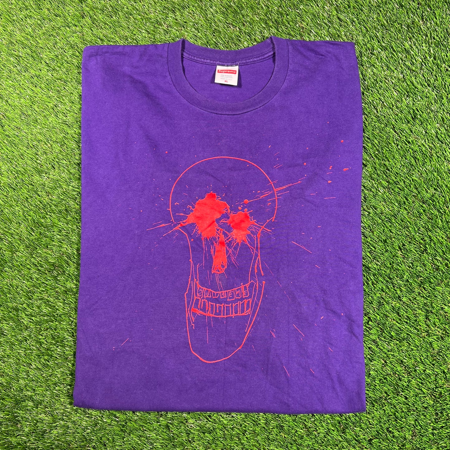 Supreme Ralph Steadman Purple Skull Tee (2022) Size XL USED s19927