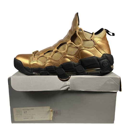 Nike Air More Money Metallic Gold Black (2018) Size 12 USED s18488