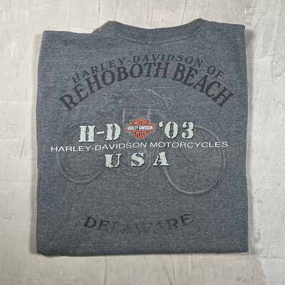 2003 Harley Davidson "100 Years" Grey Pocket Tee Size Medium USED v20404