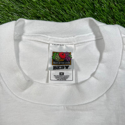 Y2K Theres A Right Way And My Way White Tee Size Medium USED v16615