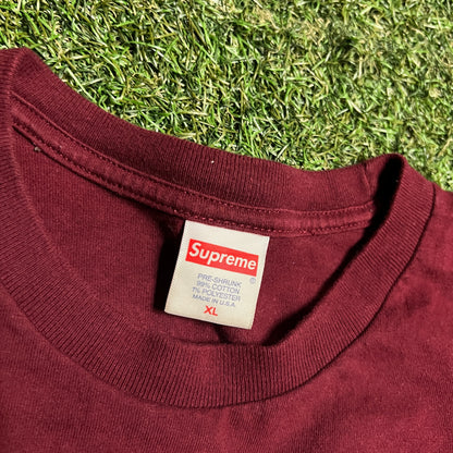 Supreme Empire State Penis Maroon Tee Size XL USED x13551