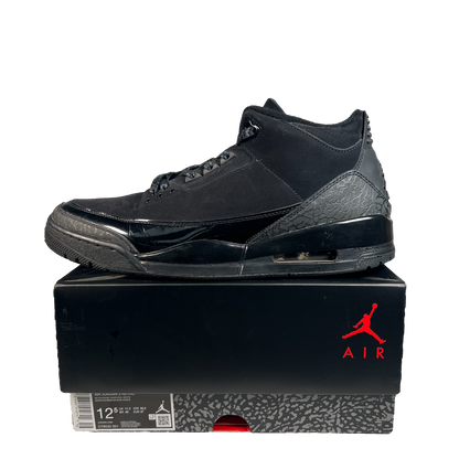 Jordan 3 Black Cat (2025) Size 12.5 USED s22077