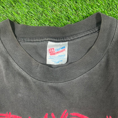 1992 Taz "Eat My Dust" Black Tee Size XL USED