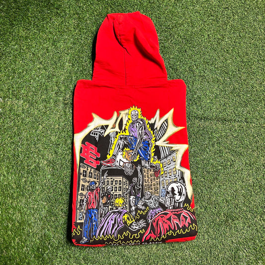 Eric Emanuel "NYC 6 on 1 Classic" Red Hoodie Size XL USED x13426