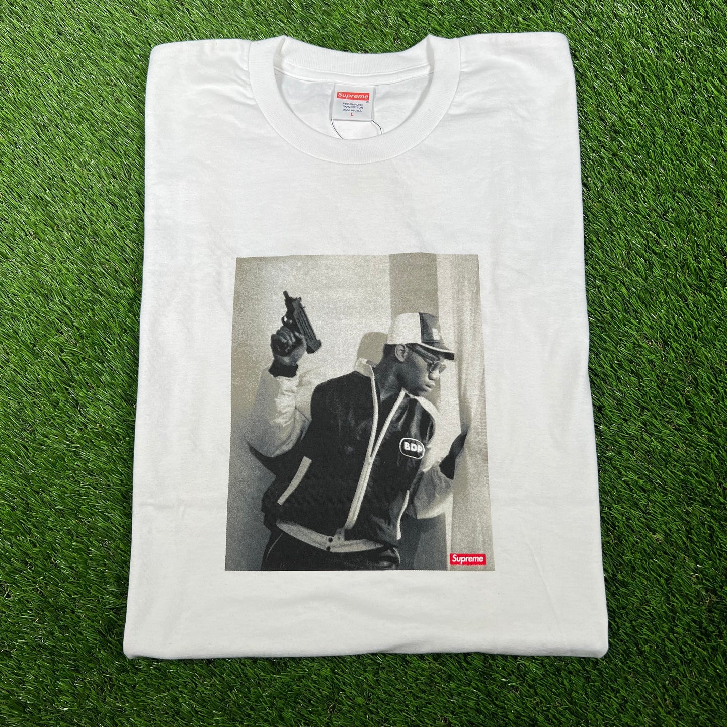 Supreme KRS One 2014 Photo White Tee Size Large NEW x14504