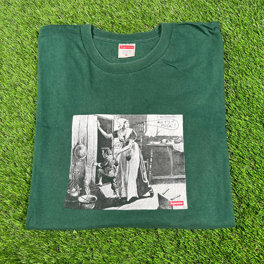 Supreme Mike Kelly Hiding 2018 Green Tee Size XL USED x14429