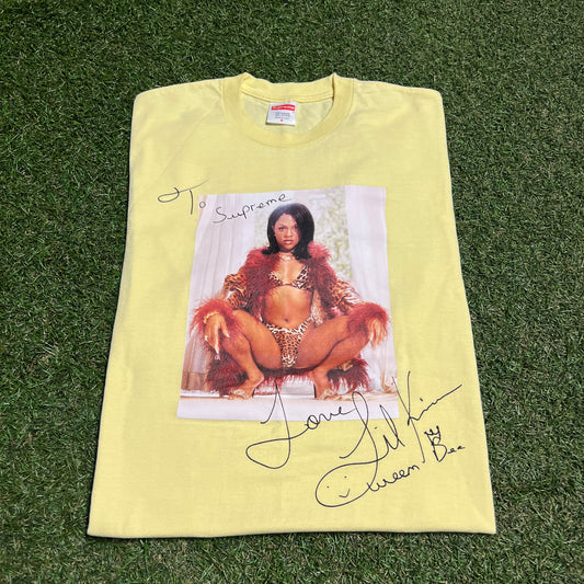 Supreme Lil' Kim Yellow Portrait Tee Size Small USED x14086
