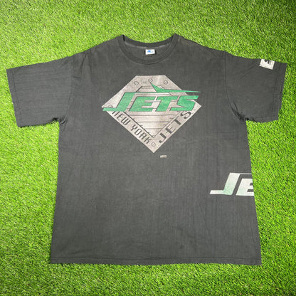 1990s New York Jets Starter Black Tee Size XL USED v17384