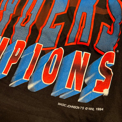 1994 New York Rangers Stanley Cup Champs Black Tee Size Large USED v17806