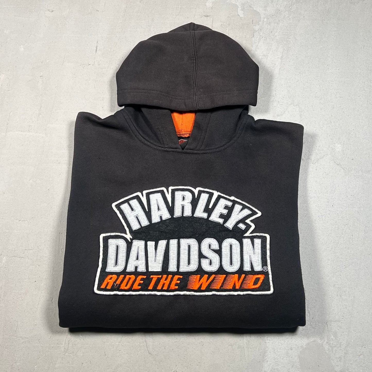 Harley Davidson Ride The Wind Black Hoodie Size Small USED v19125