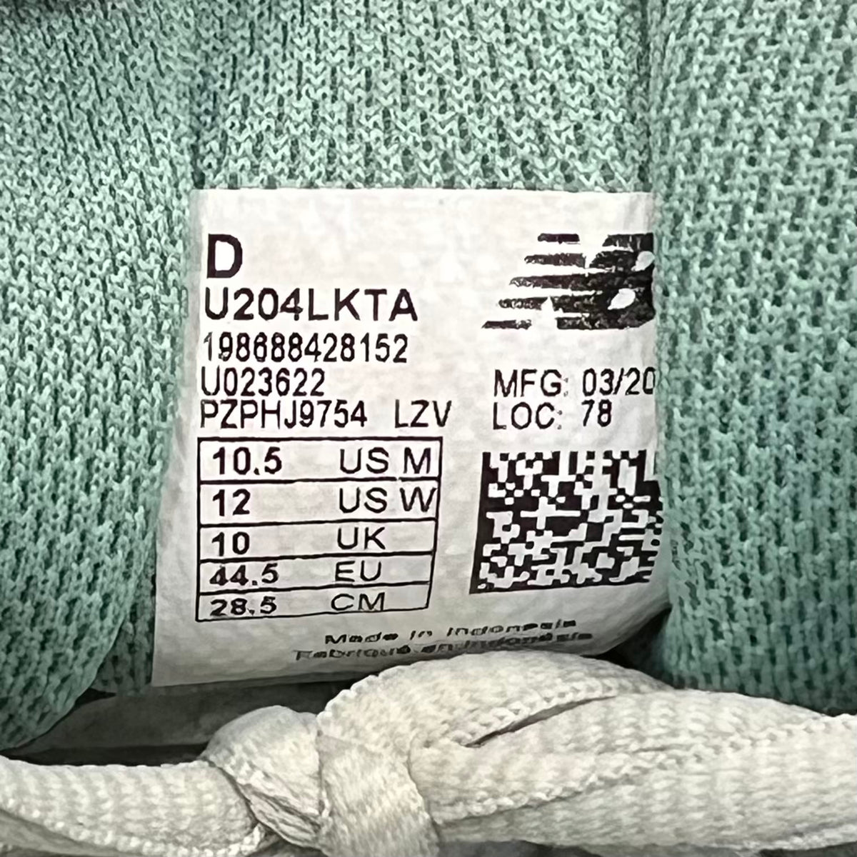 New Balance 240L Kith Green Silver (2025) Size 10.5 USED s23510