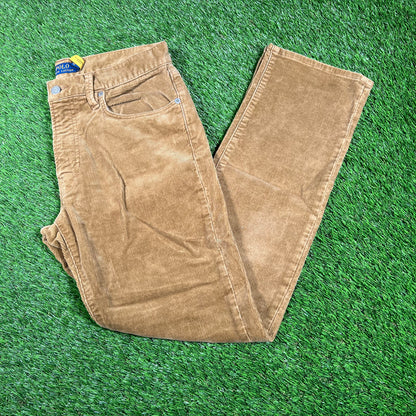 Polo Ralph Lauren Brown Corduroy Pants Size 30x30 USED v17227