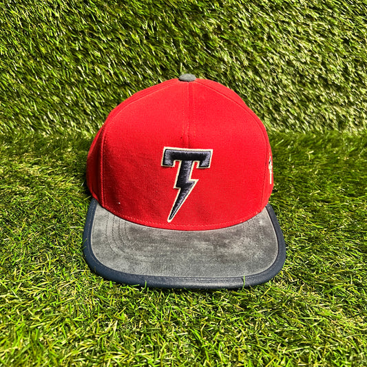 Tackma Blue T Logo Red Hat One Size USED v15982
