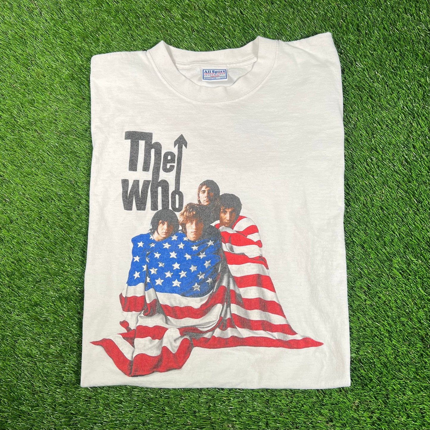 2002 The Who North American Tour White Tee Size Large USED v18219