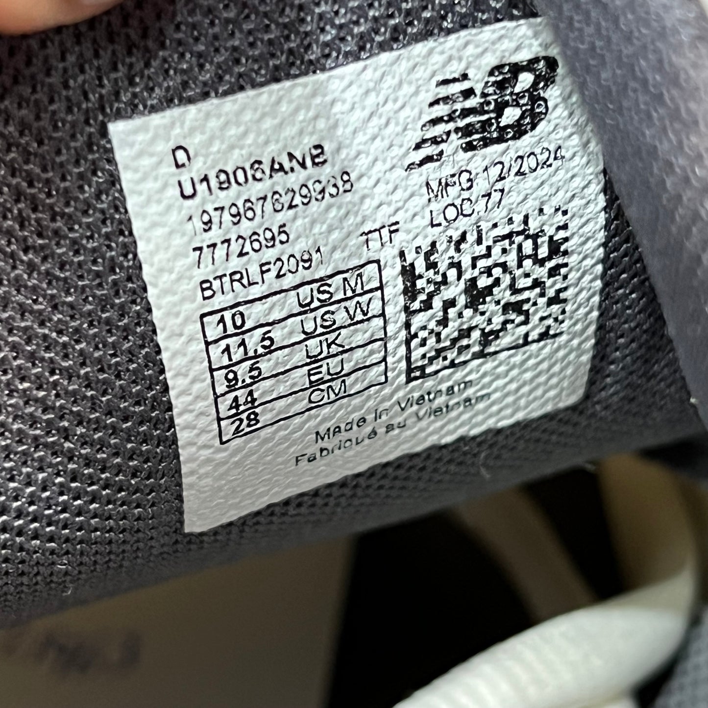 New Balance 1906A Inkwell Sea Salt (2025) Size 10 USED s21463